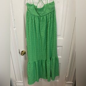 Zara green maxi dress NWT
